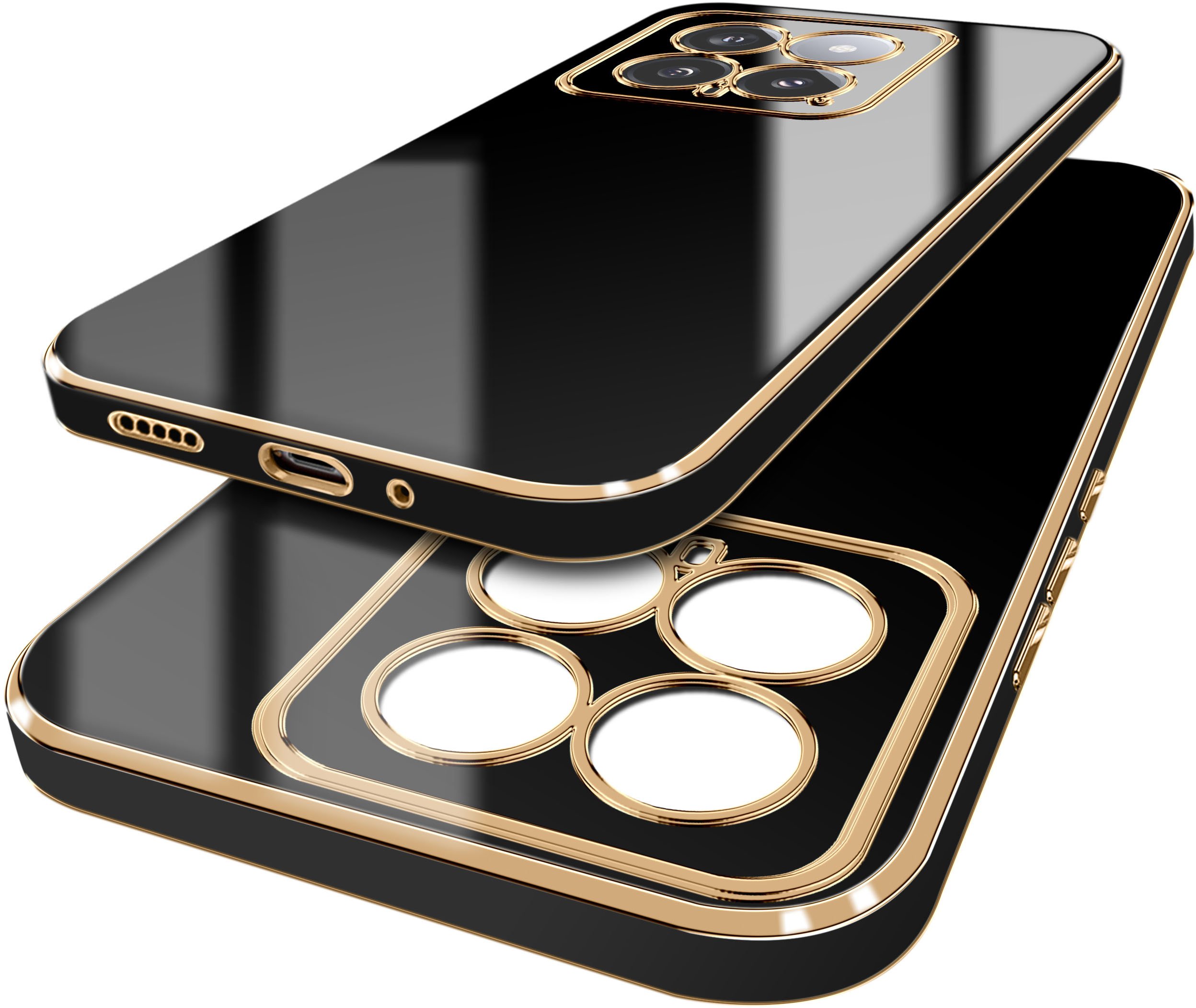 Etui do Xiaomi 14 GOLD GLAMOUR + Szkło OCHRONNE 9H