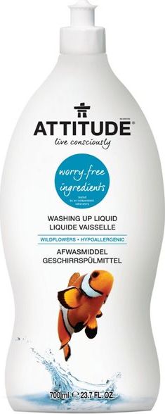 Attitude Attitude, Płyn do mycia naczyń, Kwiaty Polne (Wildflowers), 700 ml