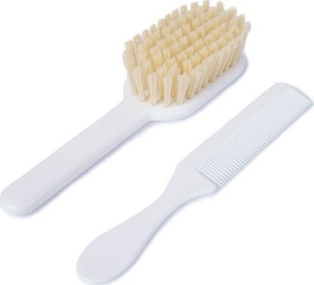 Poupy Szczotka i grzebień do włosów dla niemowląt Biały 0m+ POUPY