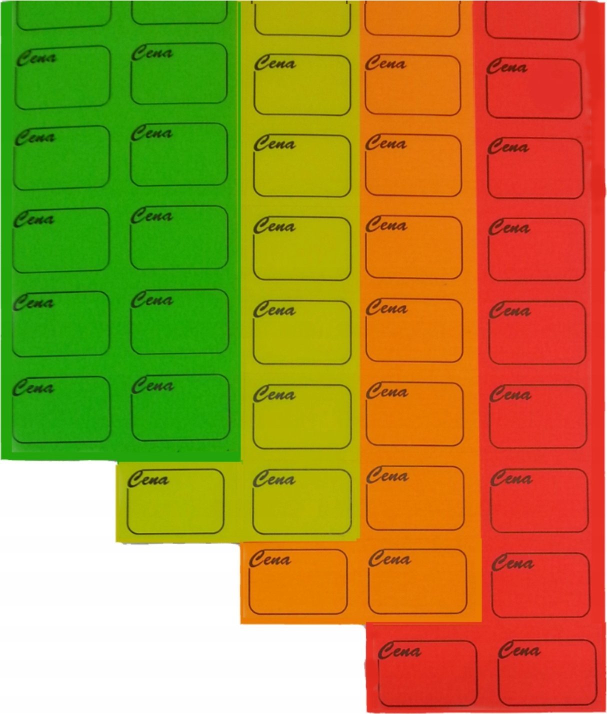 StudioCen Ceny samoprzylepne na pasku A -12 (cena mała)-czerwona 240 szt.