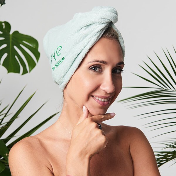 Yeye Pareo w zestawie z turbanem i opaską Velvet YEYE Zielony