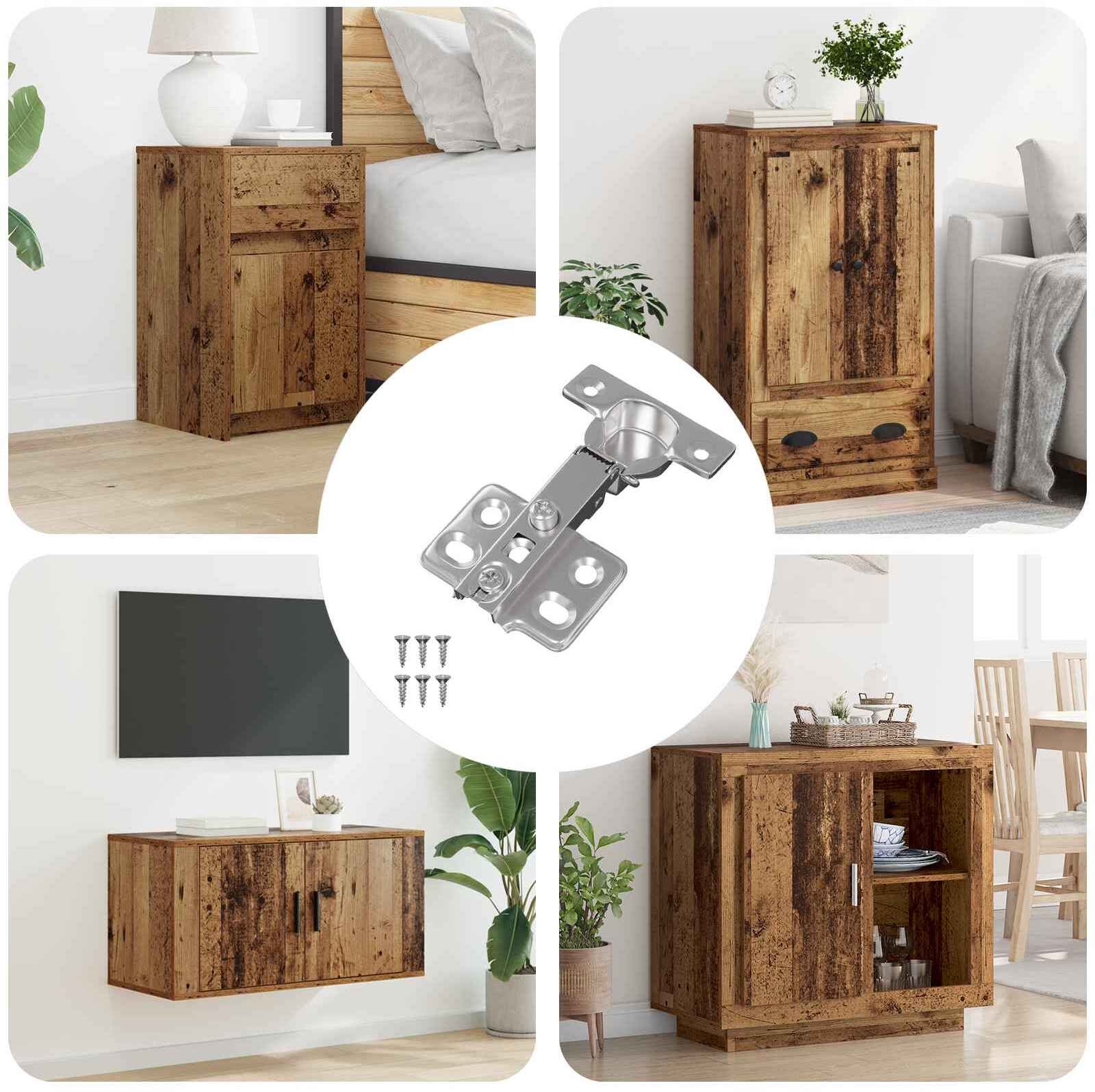 vidaXL Zawias 257 pcs Nikiel 26 mm Żelazo