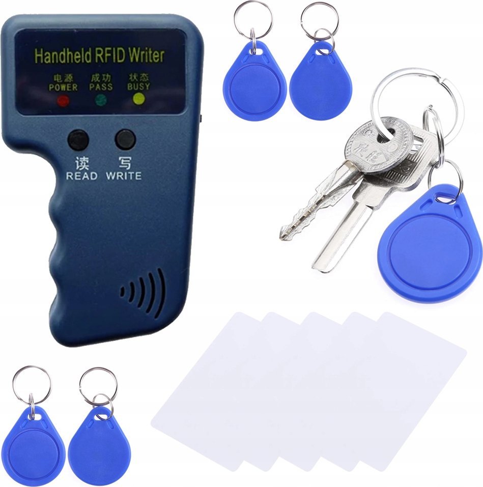 Rosfix KOPIARKA PROGRAMATOR CZYTNIK KLONER RFID 125KHZ + 5 KART 5 BRELOKÓW EM4305