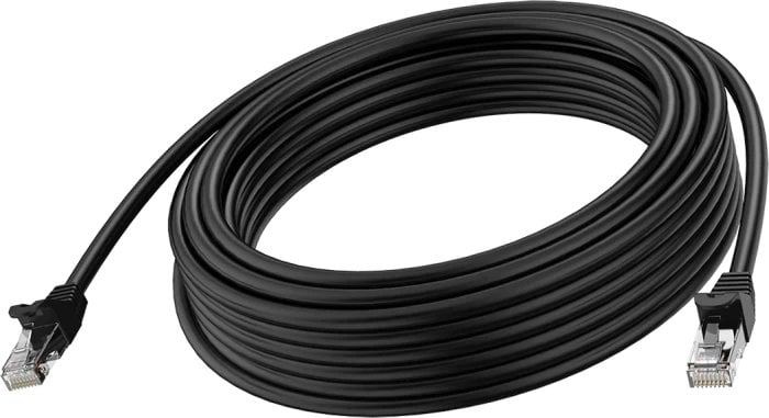 RJ45 (m) zu RJ45 (m) - STP geschirmtes Twisted-Pair - CAT 6a - 10 Gbps - 24 AWG - mit Knickschutz - 3 m - schwarz