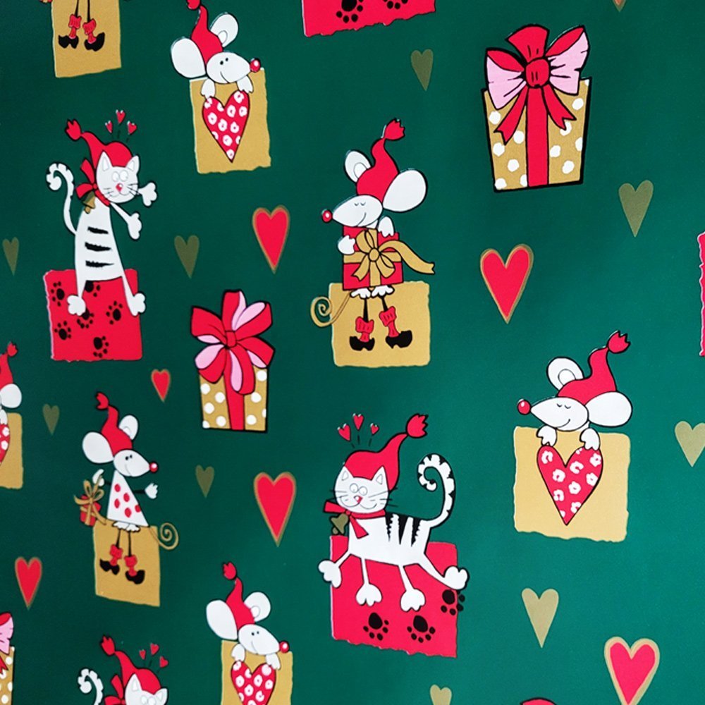 Papier zielony prezenty do prezentów 57cmx20m 20m326