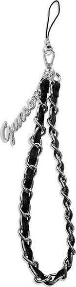 Guess Guess zawieszka GUSTSASSK Phone Strap czarny/black Chain Metal Logo Charm