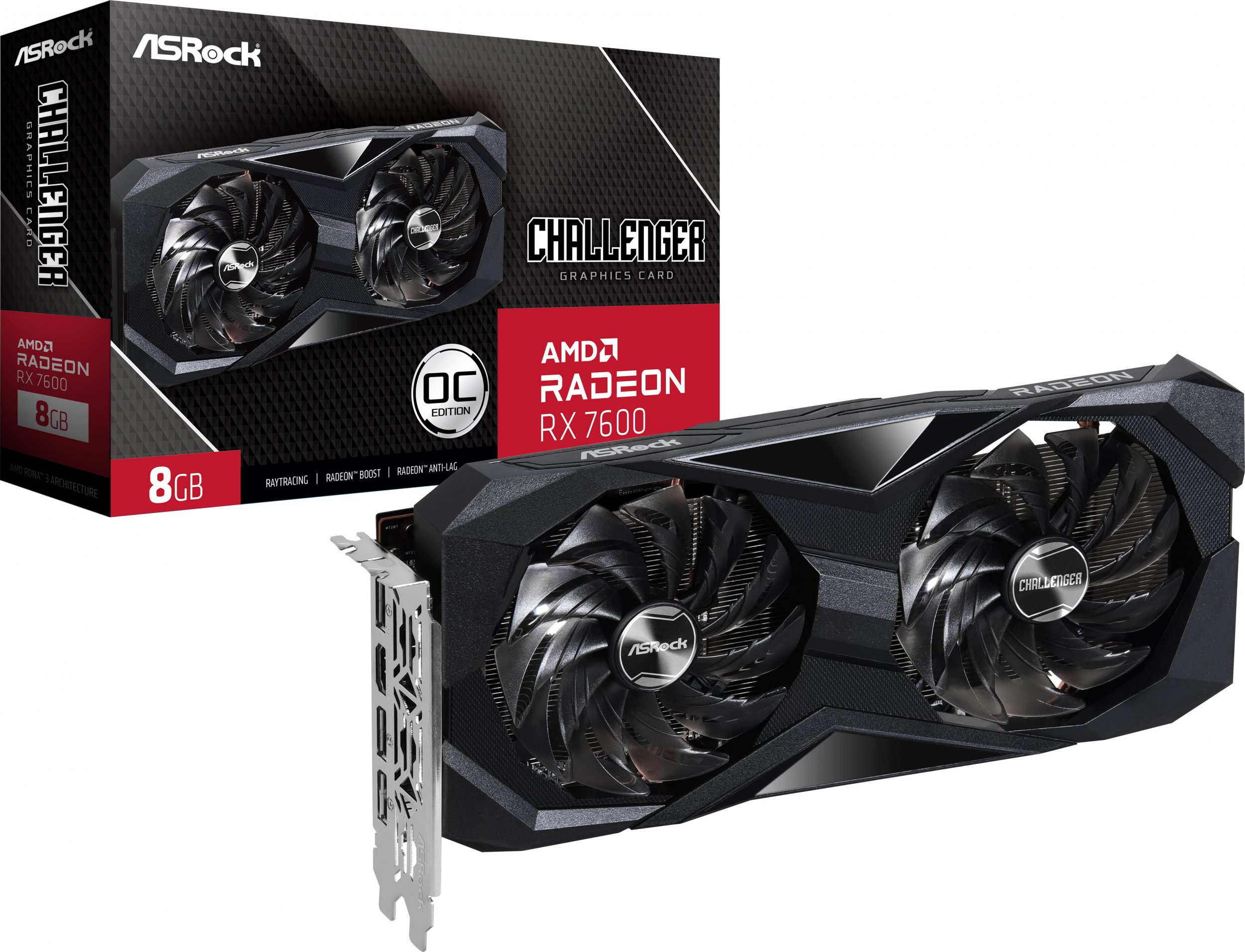 Karta graficzna ASRock Radeon RX 7600 Challenger OC 8GB GDDR6 (RX 7600 CL 8GO)