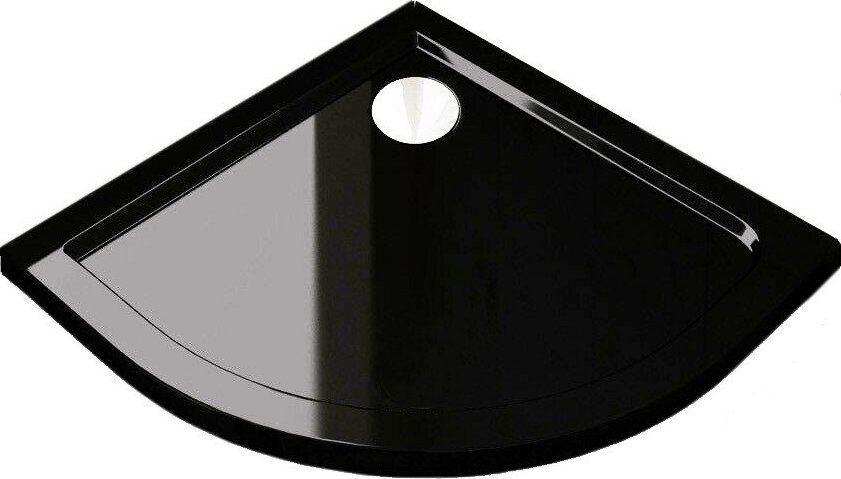 Brodzik Toule Brodzik niski 5 czarny 80x80 BLACK LOFT industrial do Lisy i nie tylko