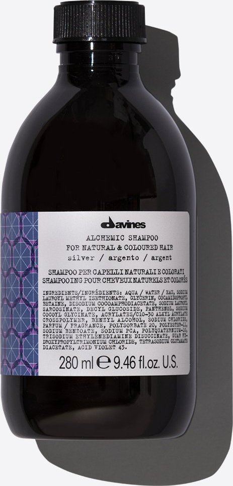 Davines DAVINES ALCHEMIC Silver szampon podkreślający kolor, włosy jasne, platynowy blond i siwe, 280ml