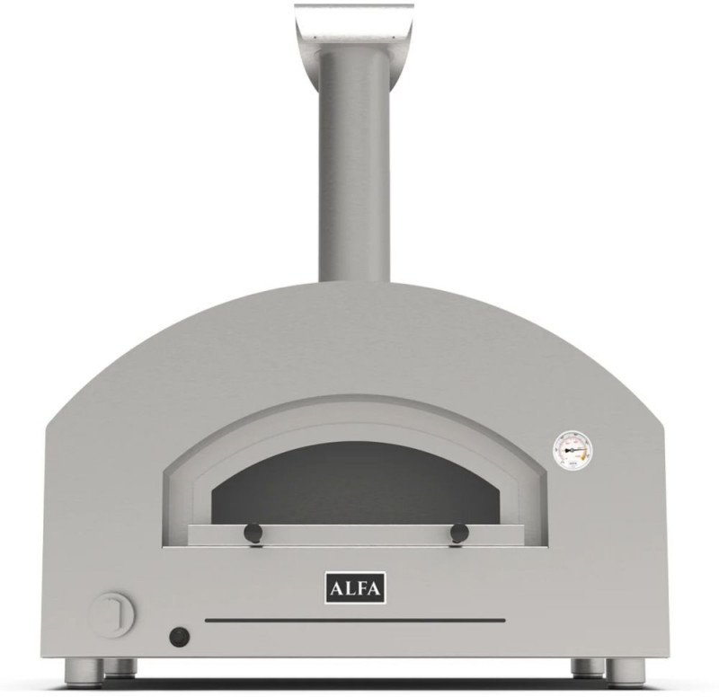 Alfa Forni Futuro 2 Pizze Hybrid Silber Schwarz