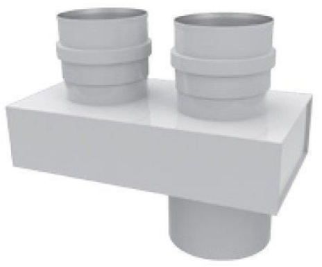 Jeremias Kolektor przyłączeniowy 80/125 z uszczelką (TWIN38A080/125)