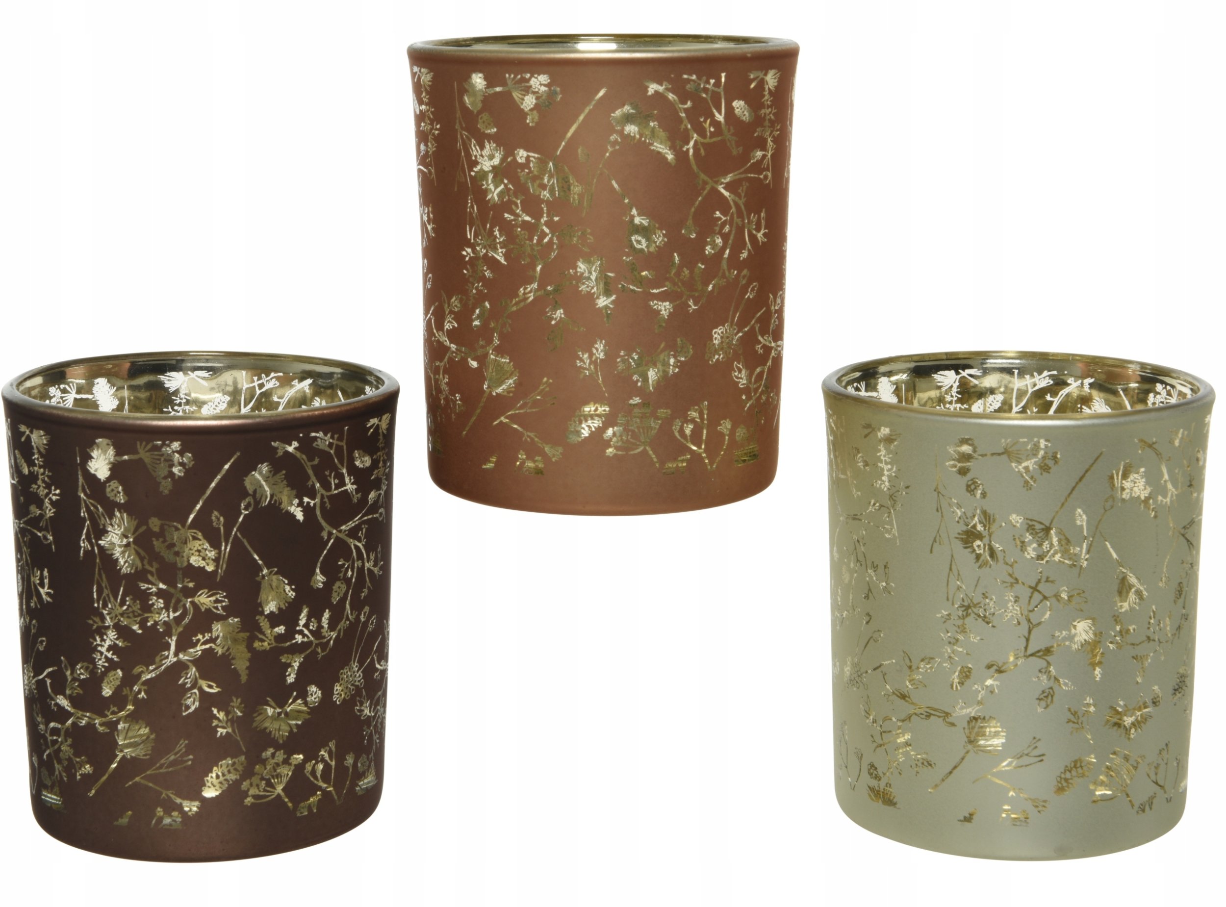 Kaemingk Świecznik ozdobny szklany różne wzory w stylu vintage 7x8,2cm 1szt