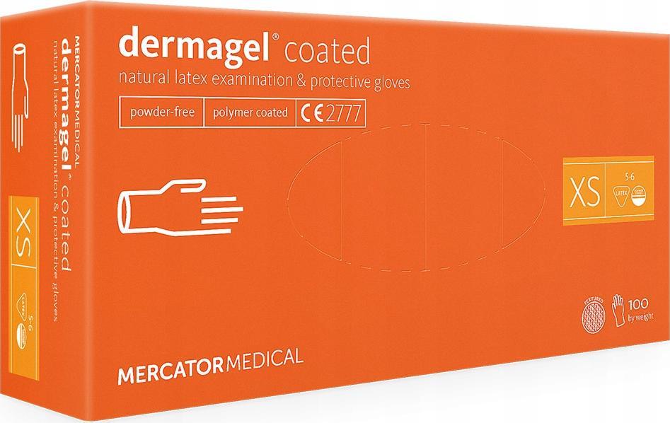 Mercator Medical Rękawice lateksowe dermagel coated XS 100 szt.