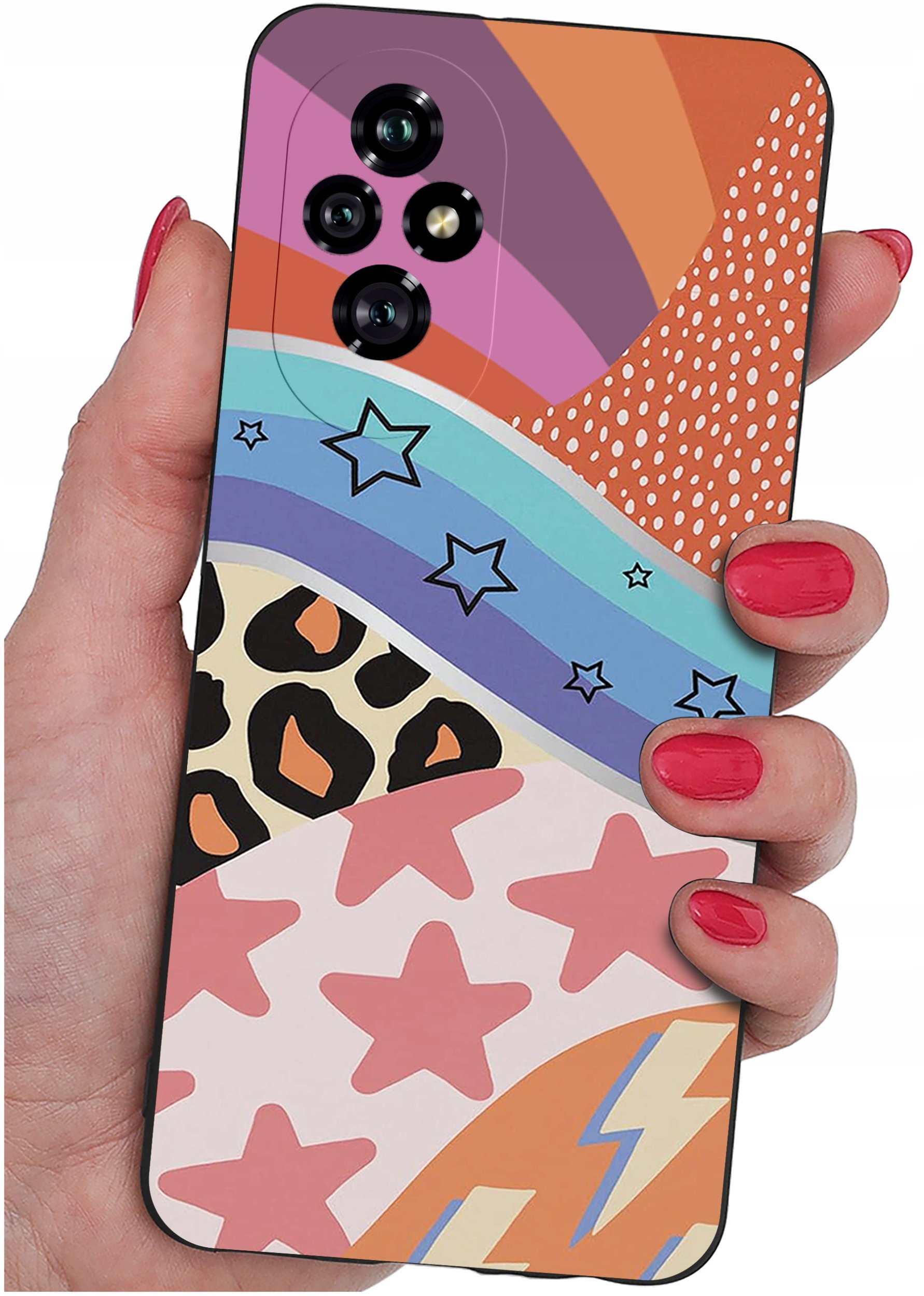 ETUI do Honor 200 5G | WZORY | SILIKONOWE MATT CASE + SZKŁO 9H