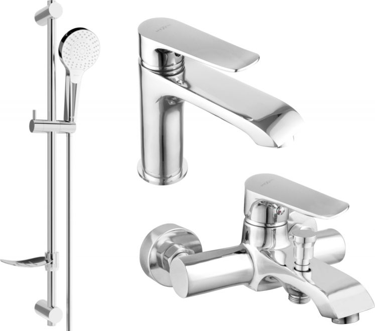 Mexen Mexen Pecos DF05 zestaw wannowy, chrom - 72703DF05-00