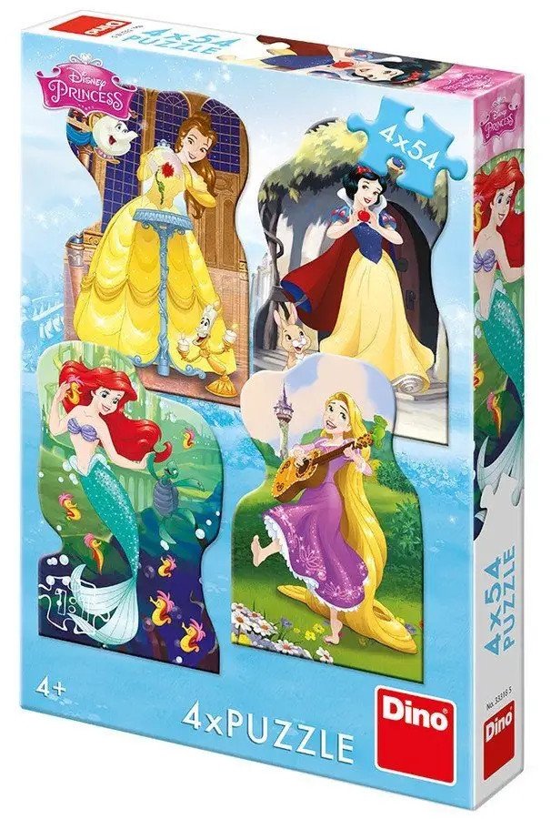 Puzzle 4w1 Księżniczki Disneya 4x54el