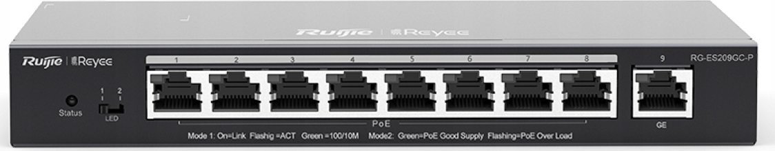 Switch Reyee Reyee RG-ES209GC-P Smart mananged PoE switch, 8x PoE