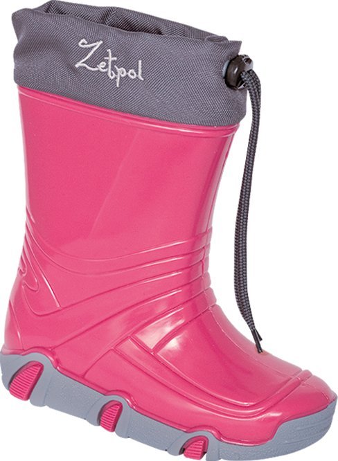 ZETPOL kalosze dziecięce Wodnik Róż z kołnierzem
