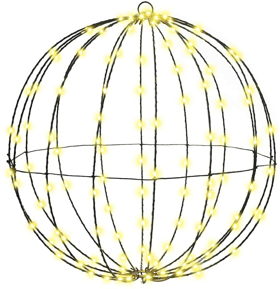 vidaXL Piłka z 160 diodami LED Ciepła biel 50 cm Metal