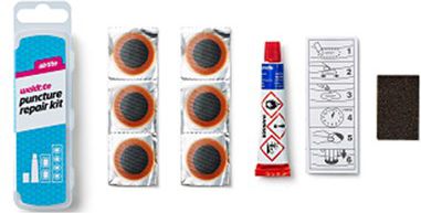 Weldtite Łatki do dętek zestaw AIRTITE PUNCTURE 6 x łatki pudełko 25 szt. (WLD-1016)