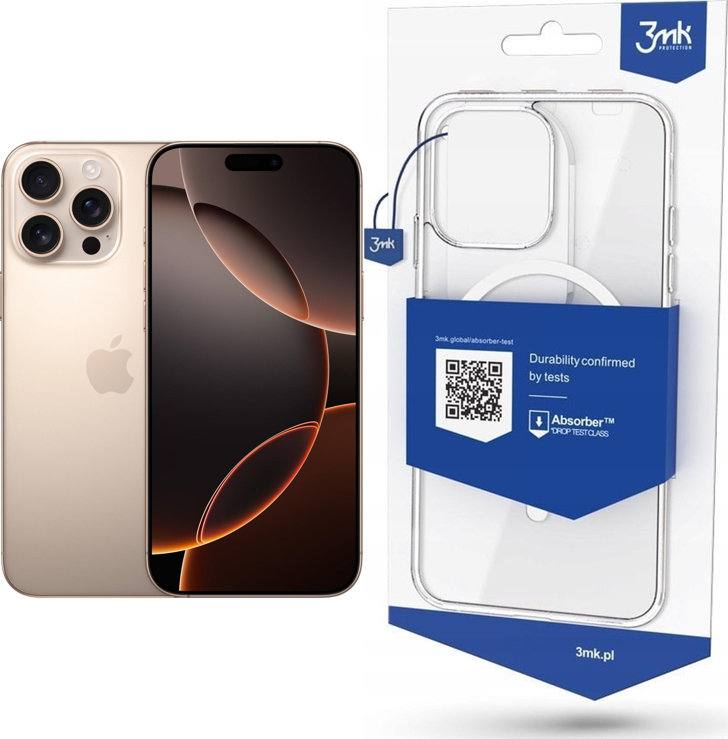 Smartfon Apple iPhone 16 Pro Max 256GB Desert Titanium (MYWX3) + Etui MagCase