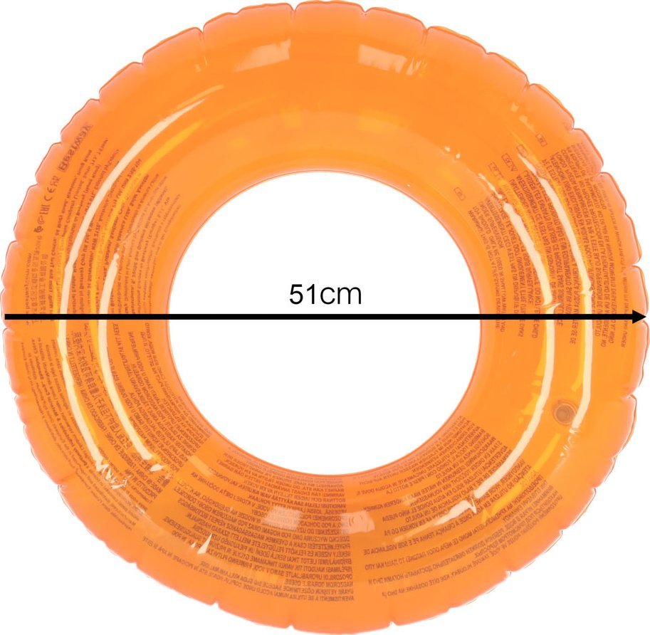 Bestway Kółko do pływania koło dmuchane pomarańczowe 51cm max 21 kg 3-6lat