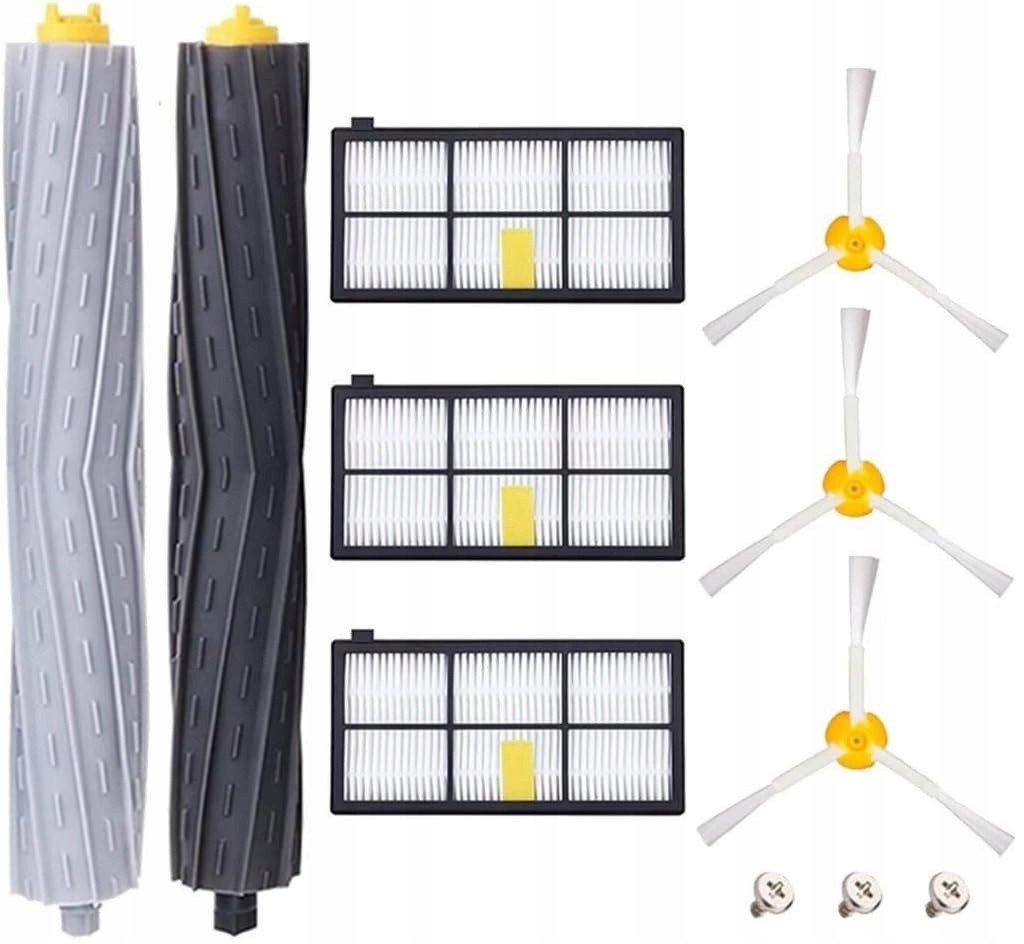QIKtech Zestaw szczotki filtry do irobot roomba 800 900 865 870 871 880 886 965 980