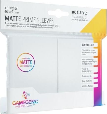Rebel Gamegenic: Matte Prime CCG Sleeves 66x91mm White