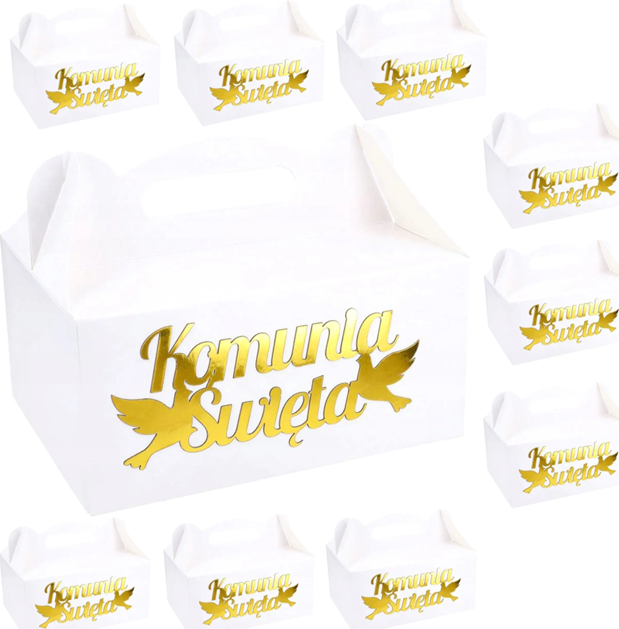 PUDEŁKO NA CIASTO dla gości pudełka komunijne KOMUNIA święta podziękowania