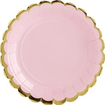 Party Deco talerzyki Yummy, jasny róż, 18 cm, 6 sztuk uniwersalny (33392)