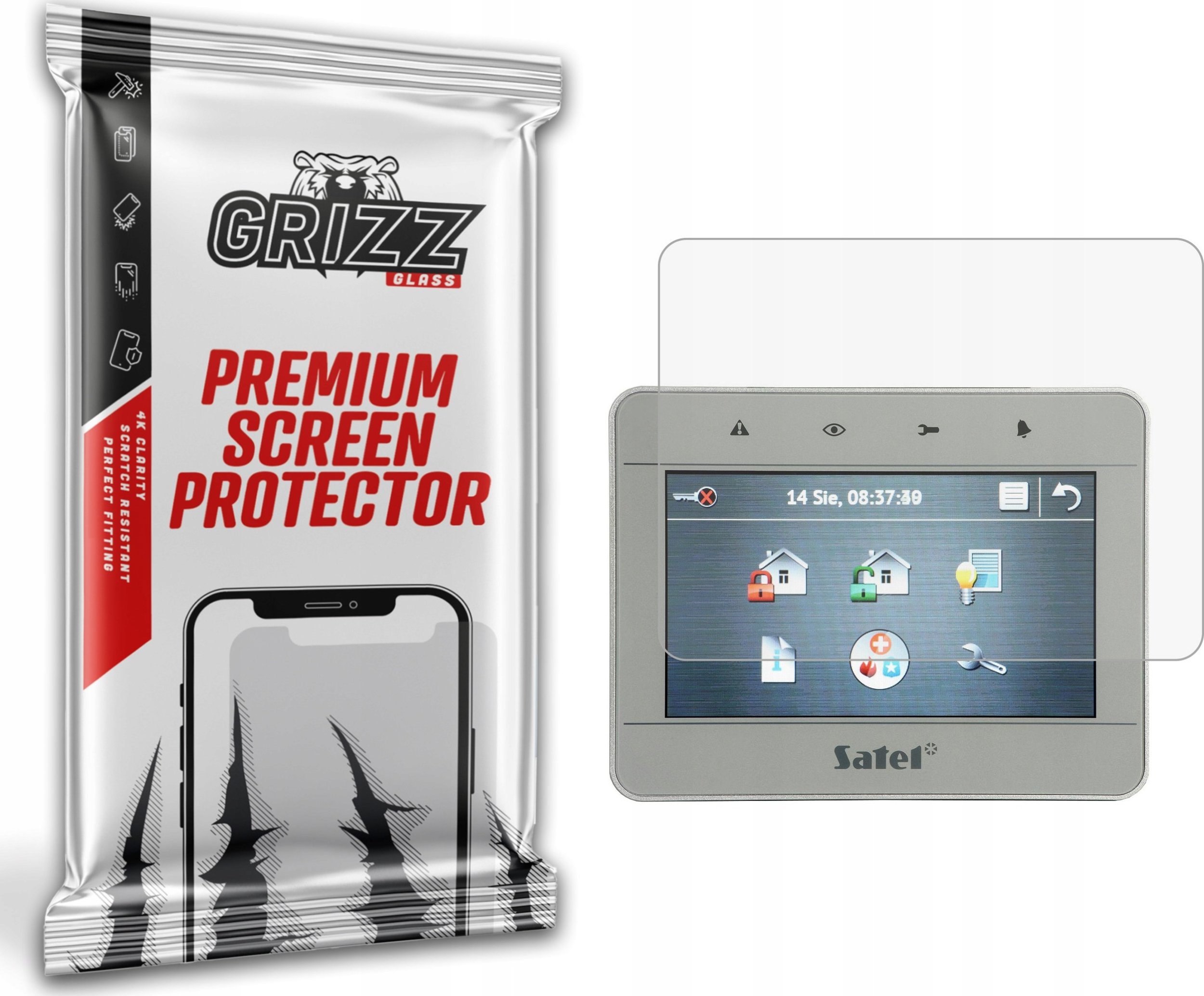 GrizzGlass Folia matowa GrizzGlass PaperScreen do manipulatora alarmowego Satel INT-TSG-SSW 4,3