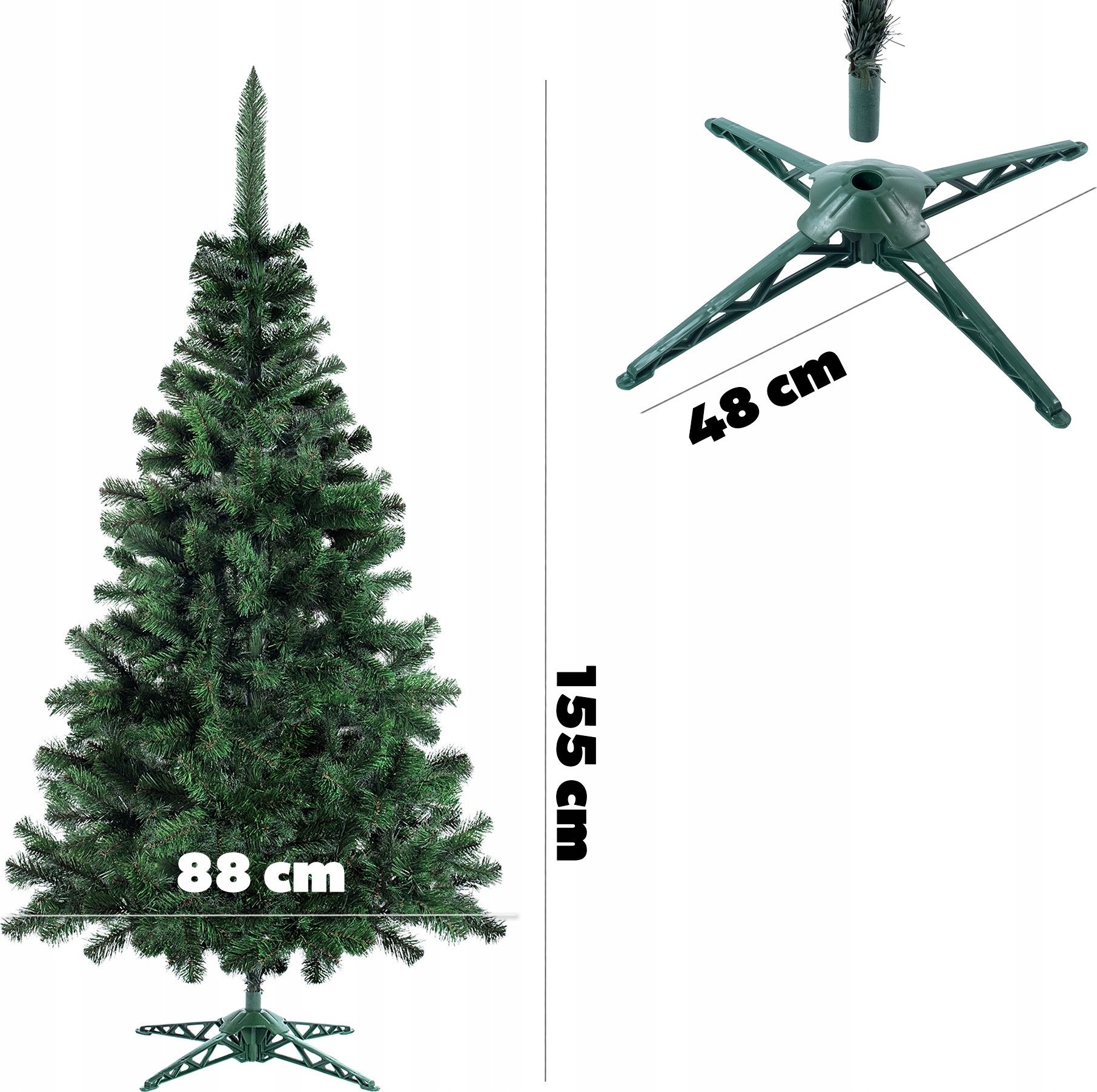 Kadax KADAX Choinka sztuczna 155cm Sosna Świerk Jodła Gęsta Jak Żywa + Stojak