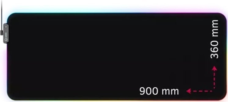 Podkładka Lorgar Lorgar Steller 919, Gaming mouse pad, High-speed surface, anti-slip rubber base, RGB backlight, USB connection, Lorgar WP Gameware su