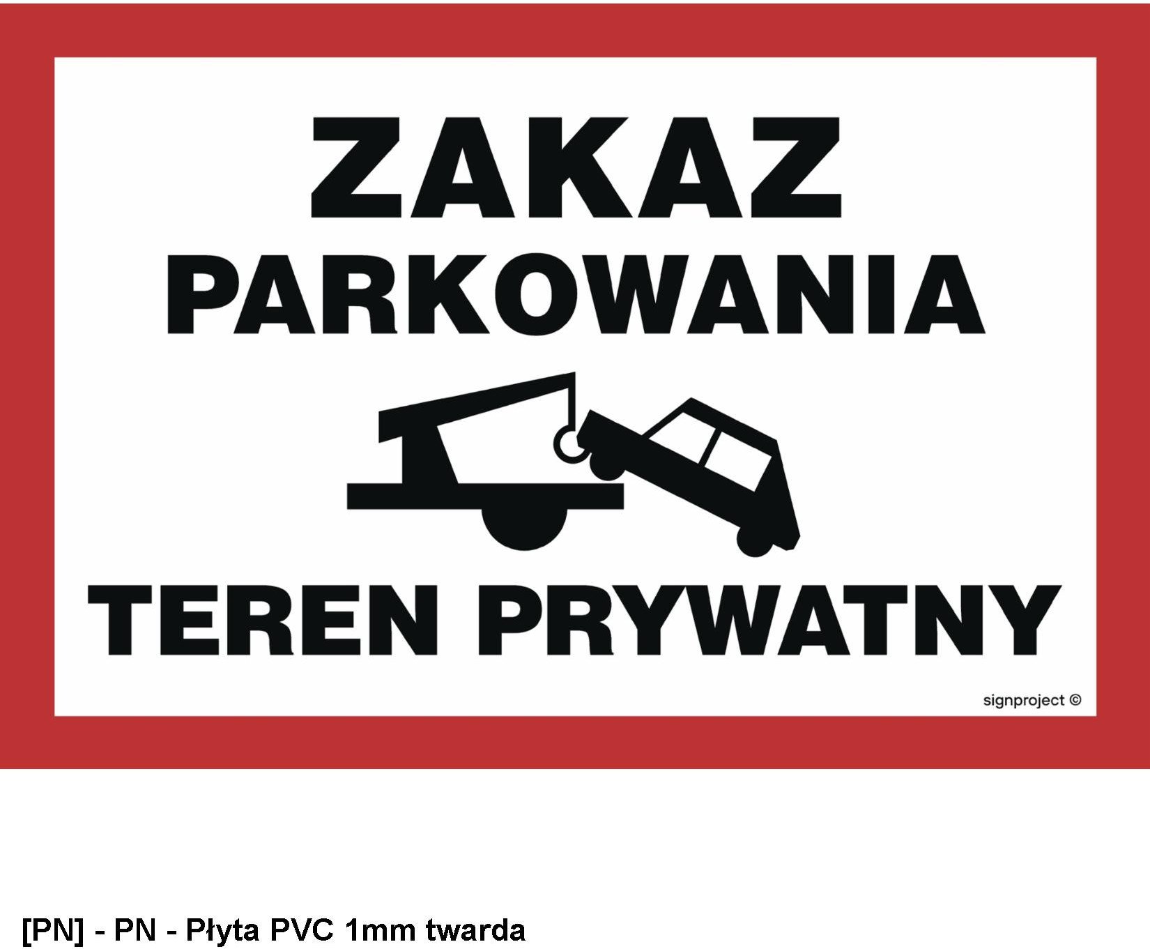 ND062 - Zakaz parkowania teren prywatny 400x266