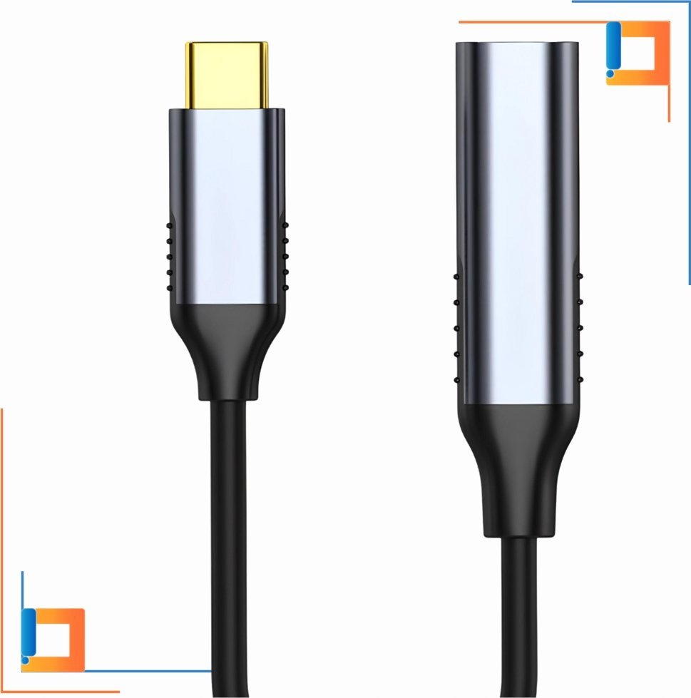 Kabel USB Co2 USB-C - mini DisplayPort 0.24 m Czarno-srebrny