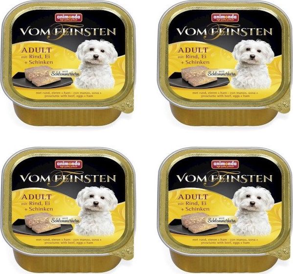 Animonda Dog Vom Feinsten Adult Wołowina, Jaja Szynka 22x150g