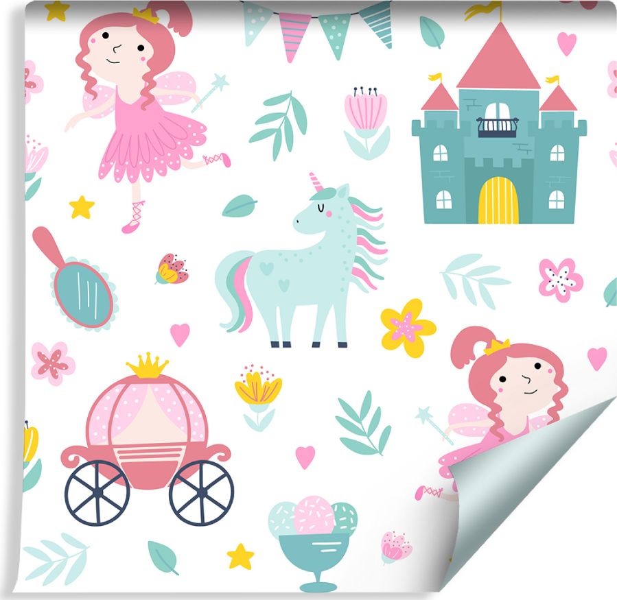 Muralo Tapeta Dla Dzieci - Jednorożce i Księżniczki