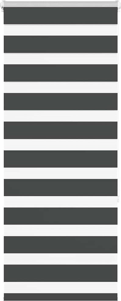 Roleta zebra, czarna, szerokość tkaniny 50,9 cm, poliester