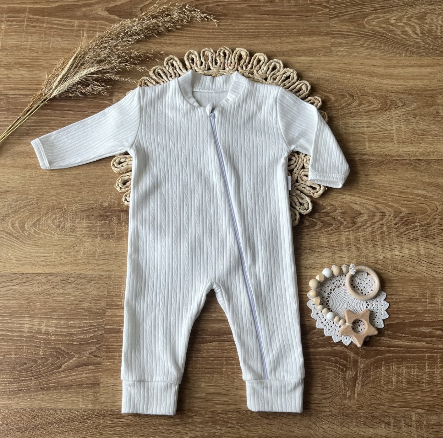 Mamatti Pajac bez stopek PSAG003 ecru