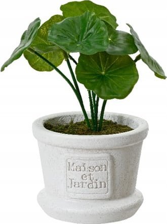 Sztuczna roślina w ozdobnej doniczce 8x17cm Zielona dekoracyjna