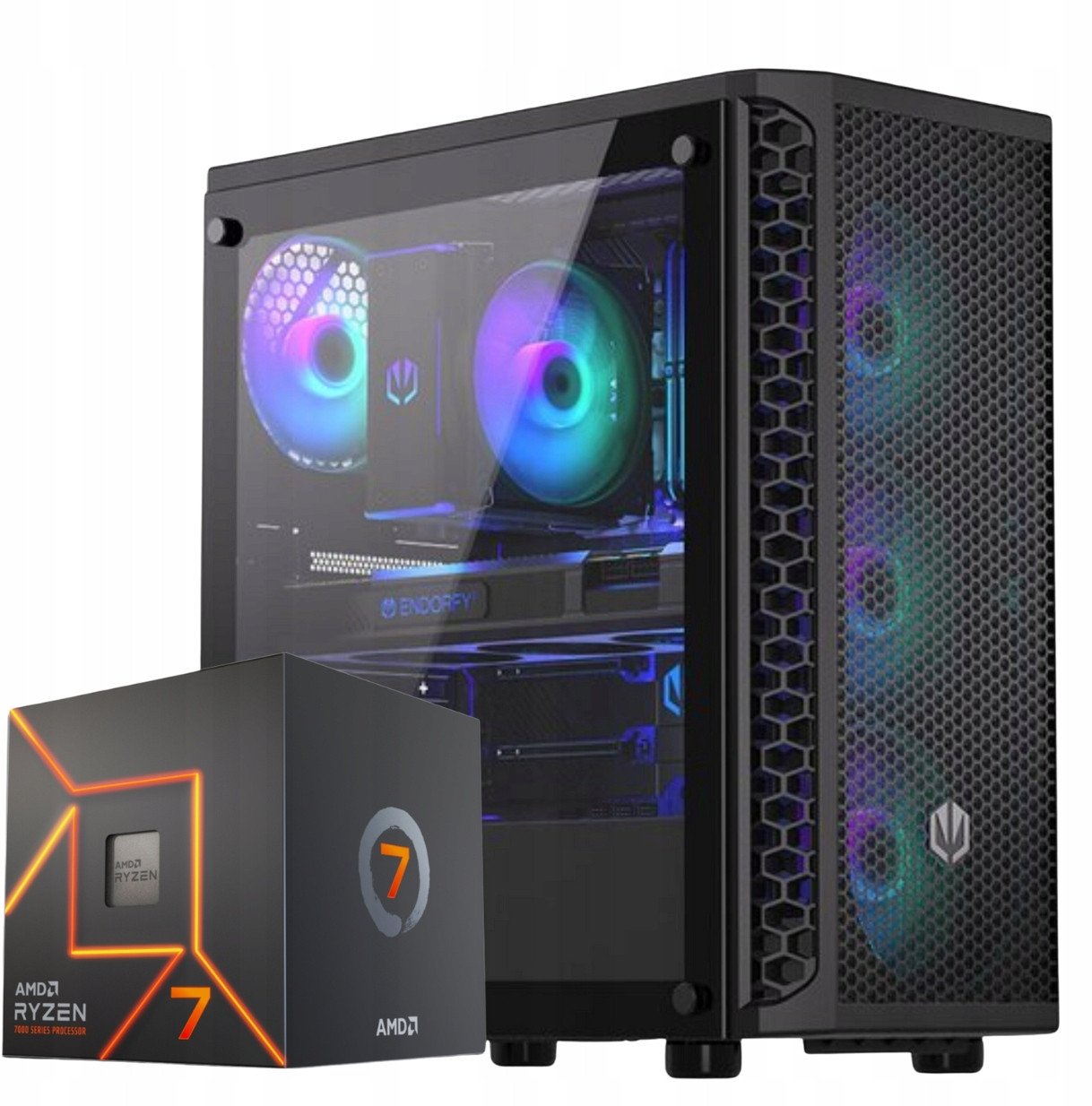 Komputer Komfig Ryzen 7 5800X, 32 GB, Radeon RX 7800 XT, 1 TB M.2 PCIe Windows 11 Pro