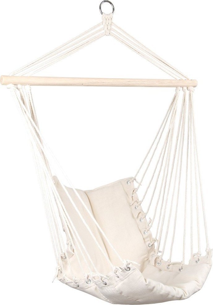 Royokamp Hamak fotel brazylijski 90x50cm natura biały z wszytą poduszką