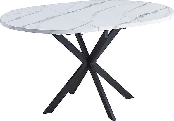 Signal STÓŁ GASTON BIAŁY EFEKT MARMURU/CZARNY MAT 100(135)X100