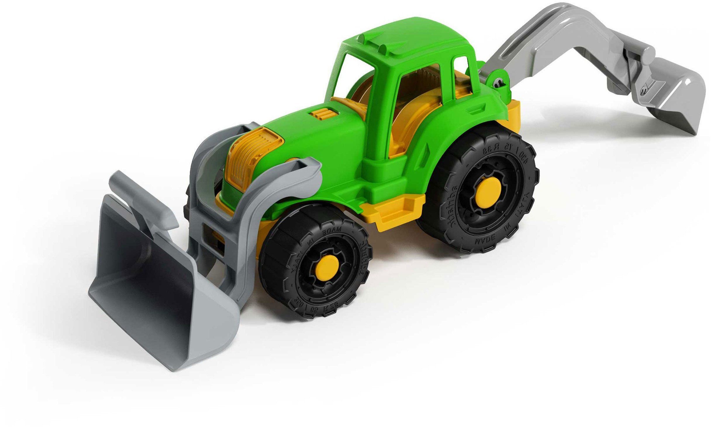 EARTHMOVING TRACTOR WITH BUCKET