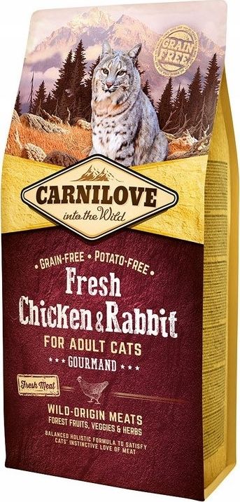 Carnilove Carnilove Cat Fresh Chicken & Rabbit Gourmand - kurczak i królik 2kg