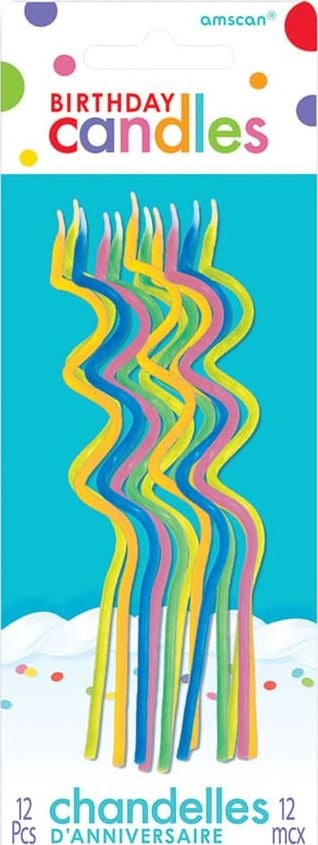 AMSCAN Świeczki urodzinowe spiralne - 12 szt. uniwersalny