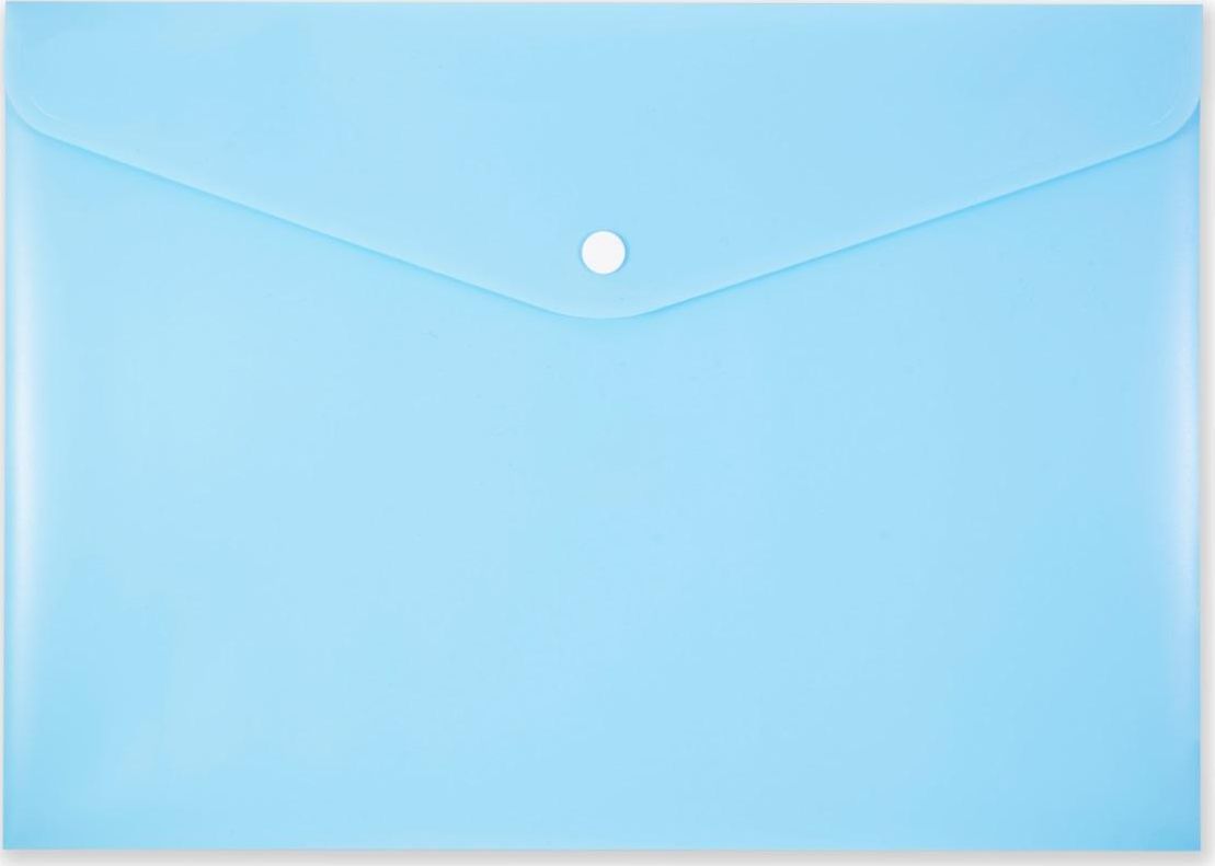 Penmate Koperta na zatrzask A4 PP-113 pastelowa niebieska