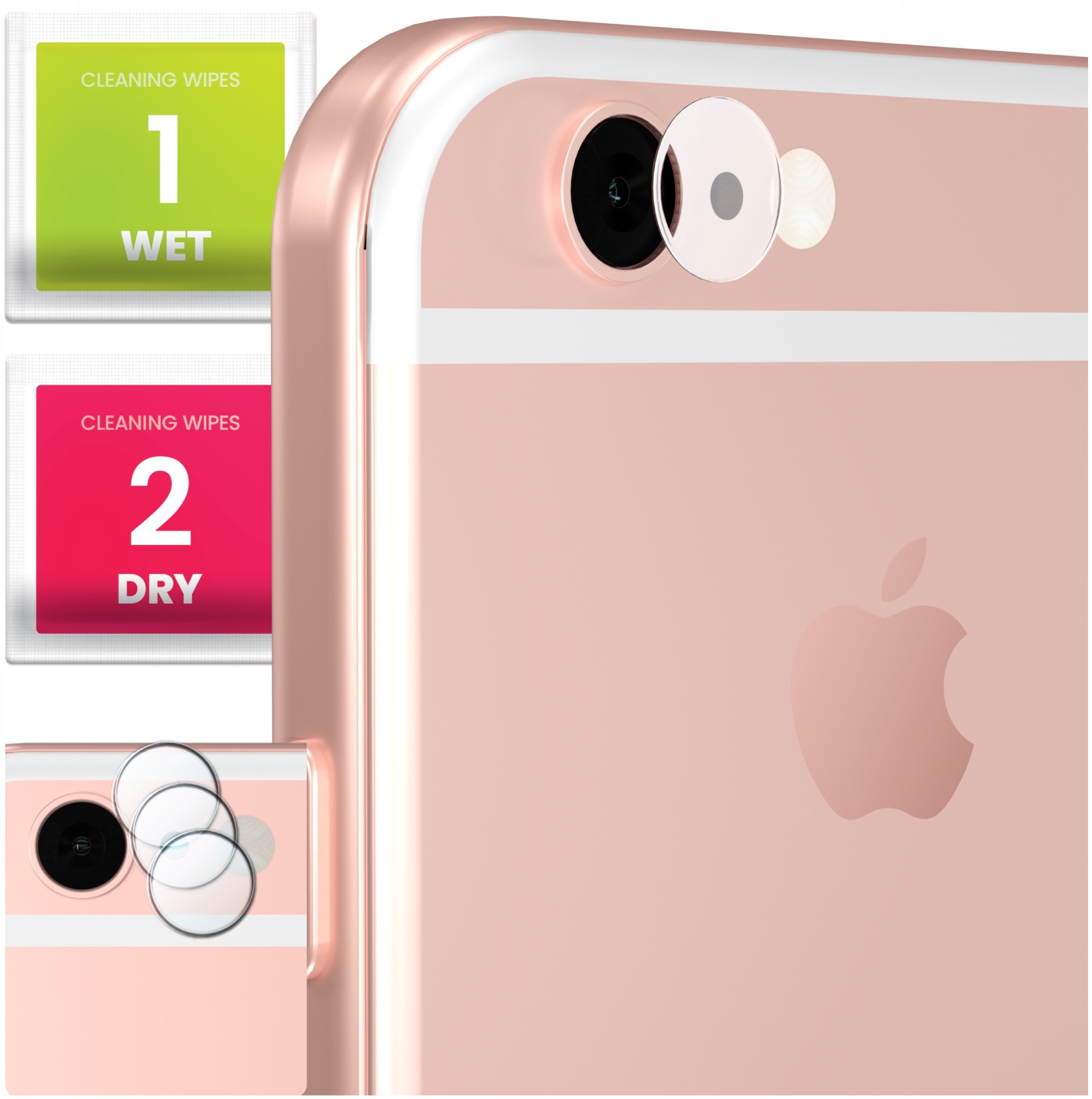 3-PAK Szkło Na Aparat Do iPhone 6 Plus / 6S Plus (Hartowane, Na Obiektyw)