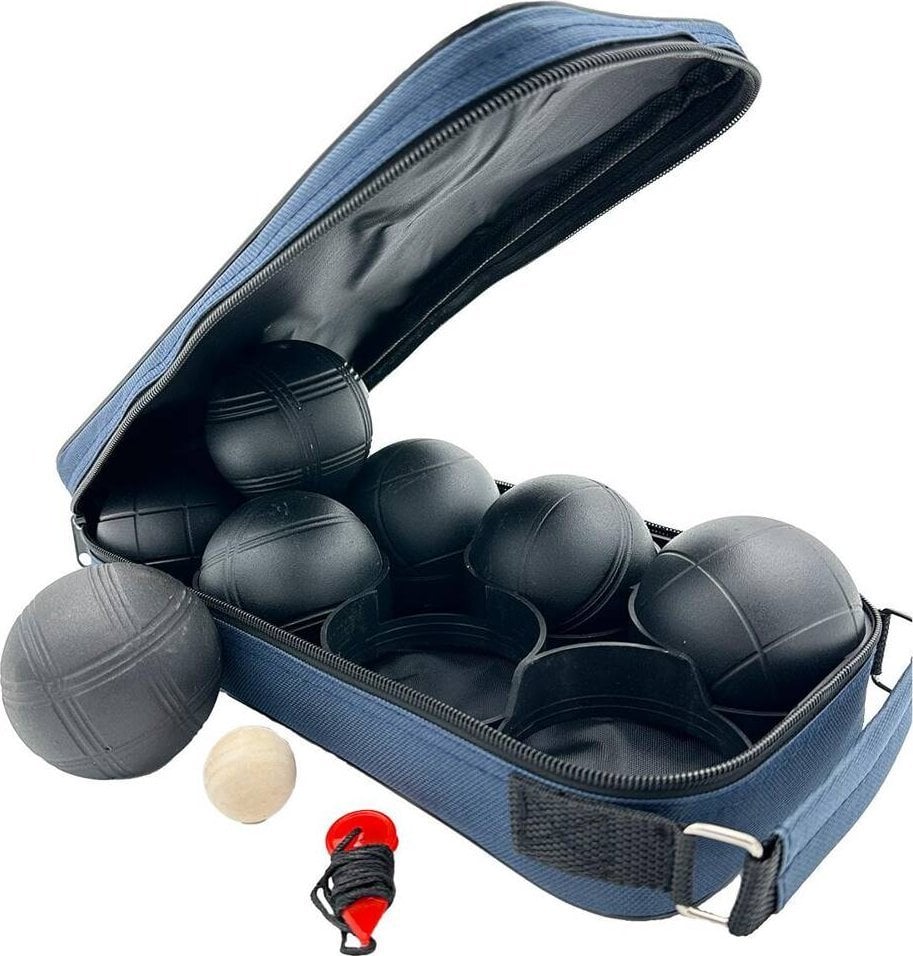 Enero KULE DO GRY 8 SZT- BOULE PETANQUE CZARNE POKROWIEC ENERO PRO