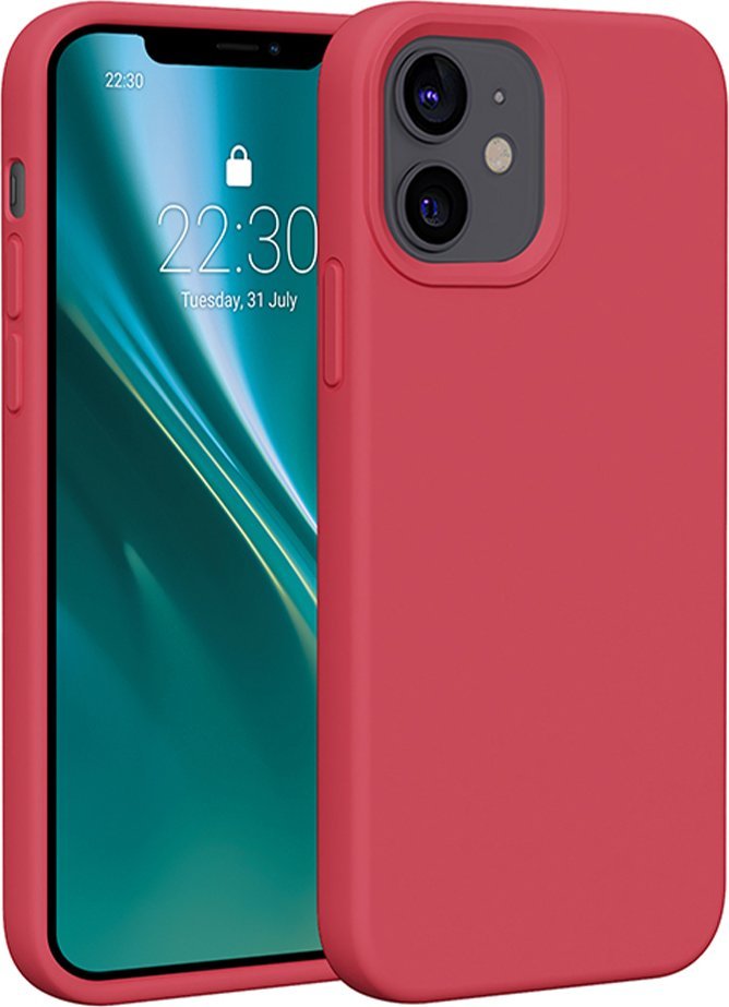 Etteri Nakładka Etteri Silicone Case do iPhone 12 / 12 Pro 6,1" malinowa